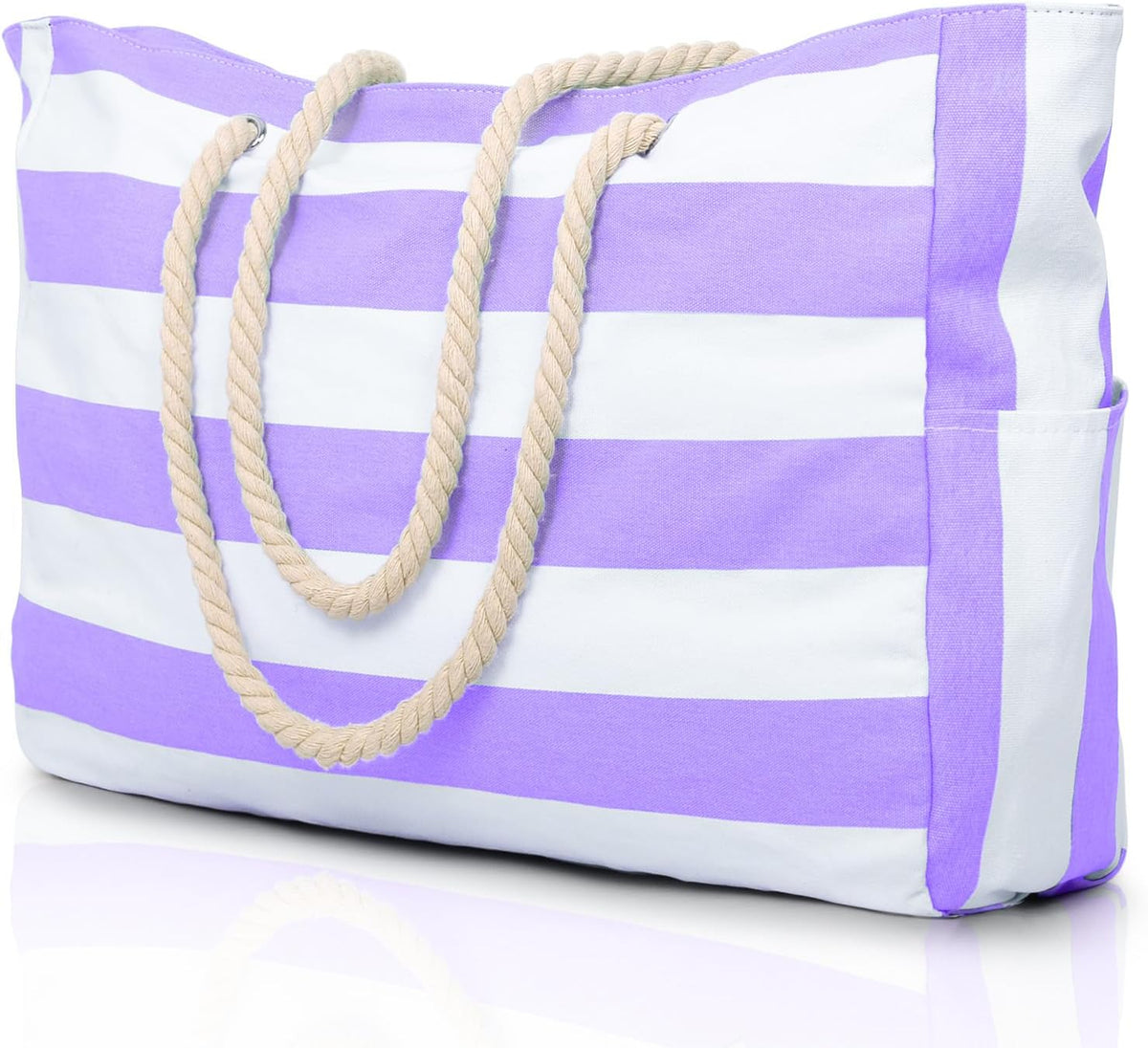 Large Mesh Carryall Bag with Zippered Closure for Pool Days and Coastal Getaways – Holds Towels, Sunscreen & Gear for Travel, Gym, Yoga, Pic