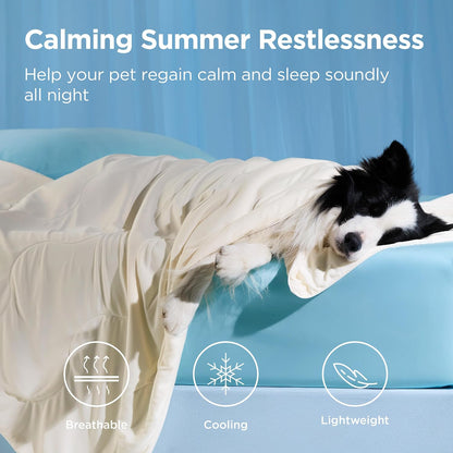 Cozy Paws | Manta refrescante para perros grandes con relleno de núcleo de aire transpirable | Alfombrilla ligera y lavable para perros para mayor comodidad en verano