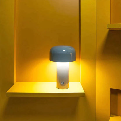 Lámpara de escritorio LED portátil con forma de hongo | Iluminación suave sin cables