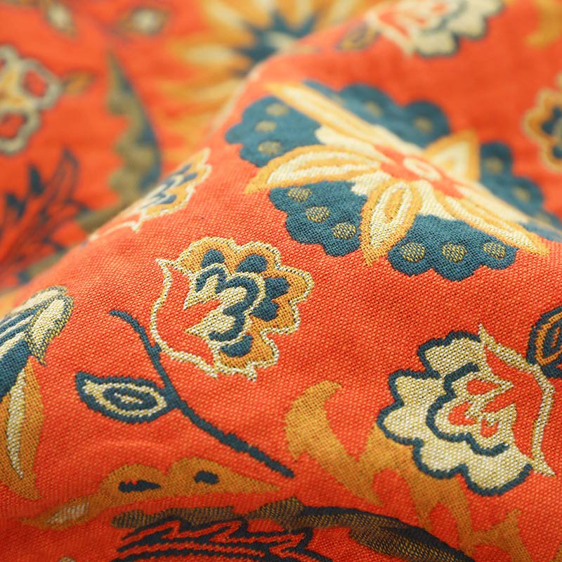 Reversible Cotton Quilt Lightweight Floral Bedspread for All Seasons Queen King Full Size Breathable Coverlet