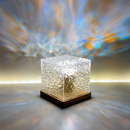Acrylic Prism Cube Light 5 inch USB Powered Color Changing Remote Controlled Decorative Atmosphere Lamp for Bedroom Living Room Desk Nightst