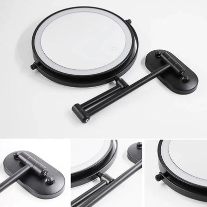 Cordless Lighted Vanity Mirror with Adjustable Magnification & 3-Tone LED Illumination for Beauty Routine & Grooming