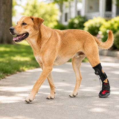 Ortekor Adjustable Tension-Dial Dog Paw-Lift Support Boots – For Indoor Floors & Outdoor Walks, Paw Dragging & Scuffing Support