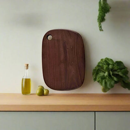 Walnut Wood Prep and Presentation Platter for Charcuterie, Cheese, Bread & Kitchen Use | Natural Hardwood Carving Surface