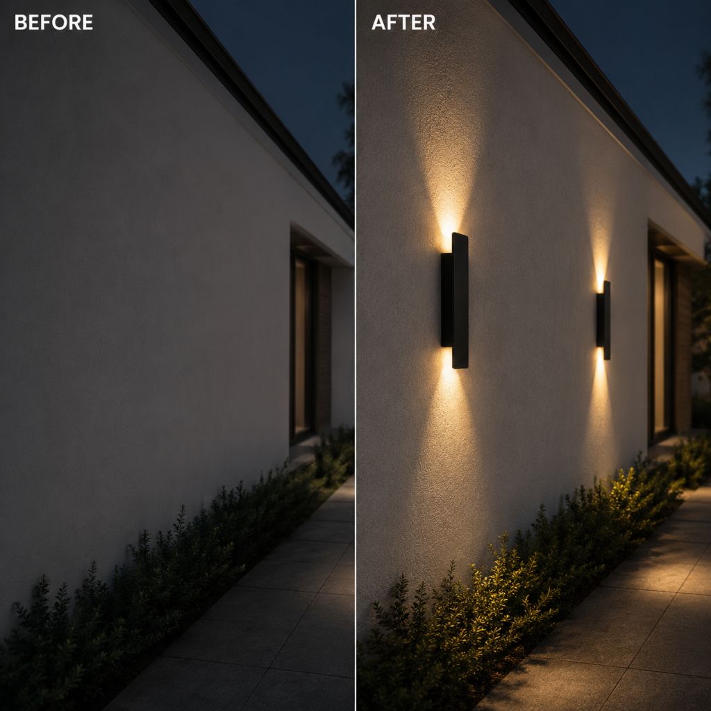 Outdoor LED Wall Sconce Aluminum Waterproof Fixture for Garden Patio Entryway Exterior House Lighting 6W 18W 24W