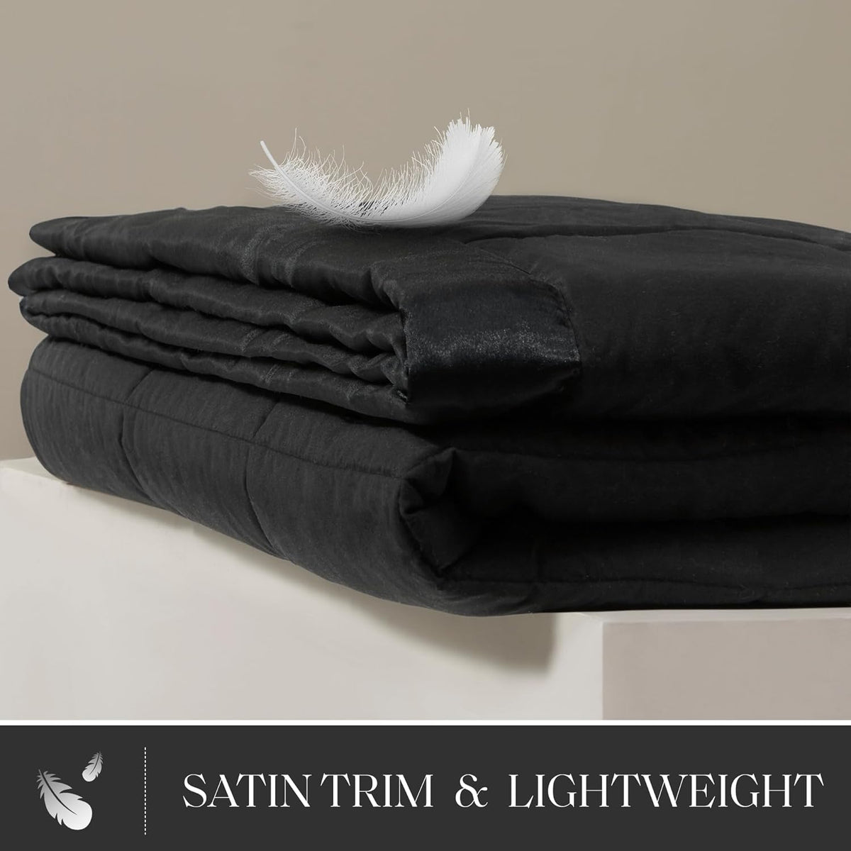 Colección Windom | Manta de plumón alternativo con tratamiento que absorbe la humedad | Cubrecama ligero y suave para todas las estaciones, ribete de satén