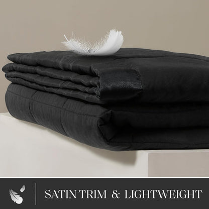 Colección Windom | Manta de plumón alternativo con tratamiento que absorbe la humedad | Cubrecama ligero y suave para todas las estaciones, ribete de satén