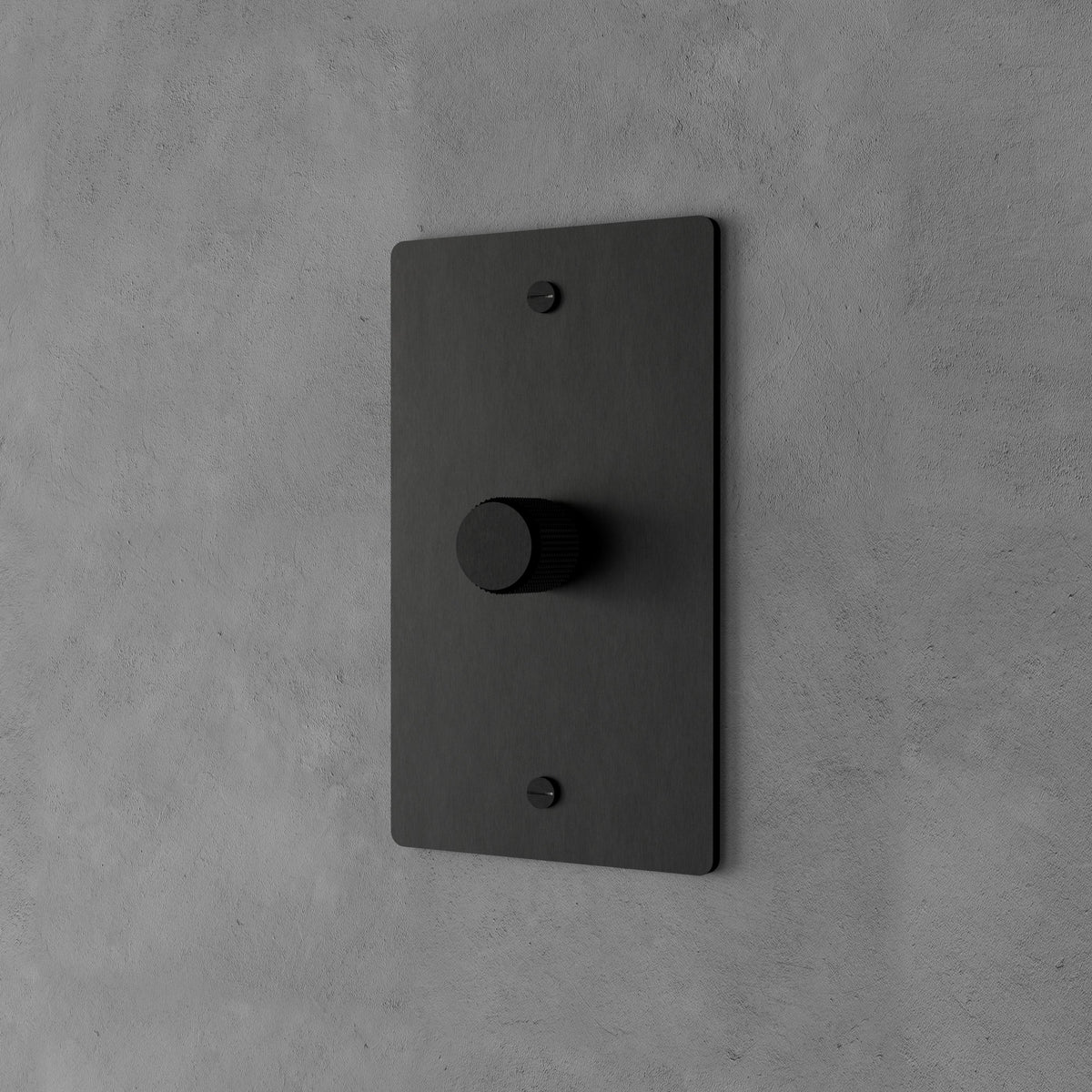 Rotary Light Dimmer Switch with Brass Knob for Stepless Brightness Adjustment in Living Room Bedroom Hallway Contemporary Wall-Mounted Panel
