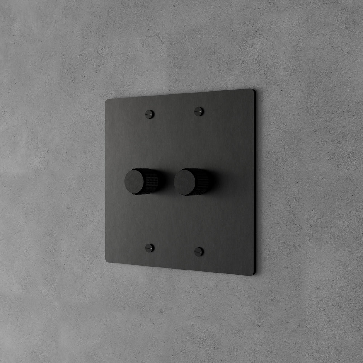 Rotary Light Dimmer Switch with Brass Knob for Stepless Brightness Adjustment in Living Room Bedroom Hallway Contemporary Wall-Mounted Panel