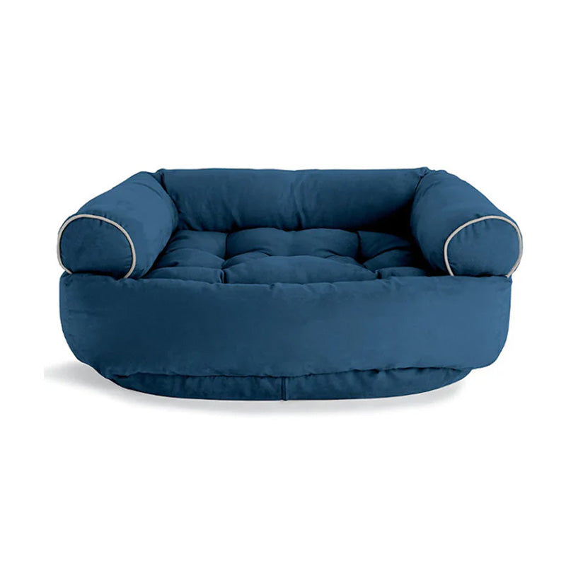 Orthopedic Dog Sofa Bed with Extra Cushioning for Joint Support & Anxiety Relief | Raised Bolster Pet Couch for Small Medium Large Dogs