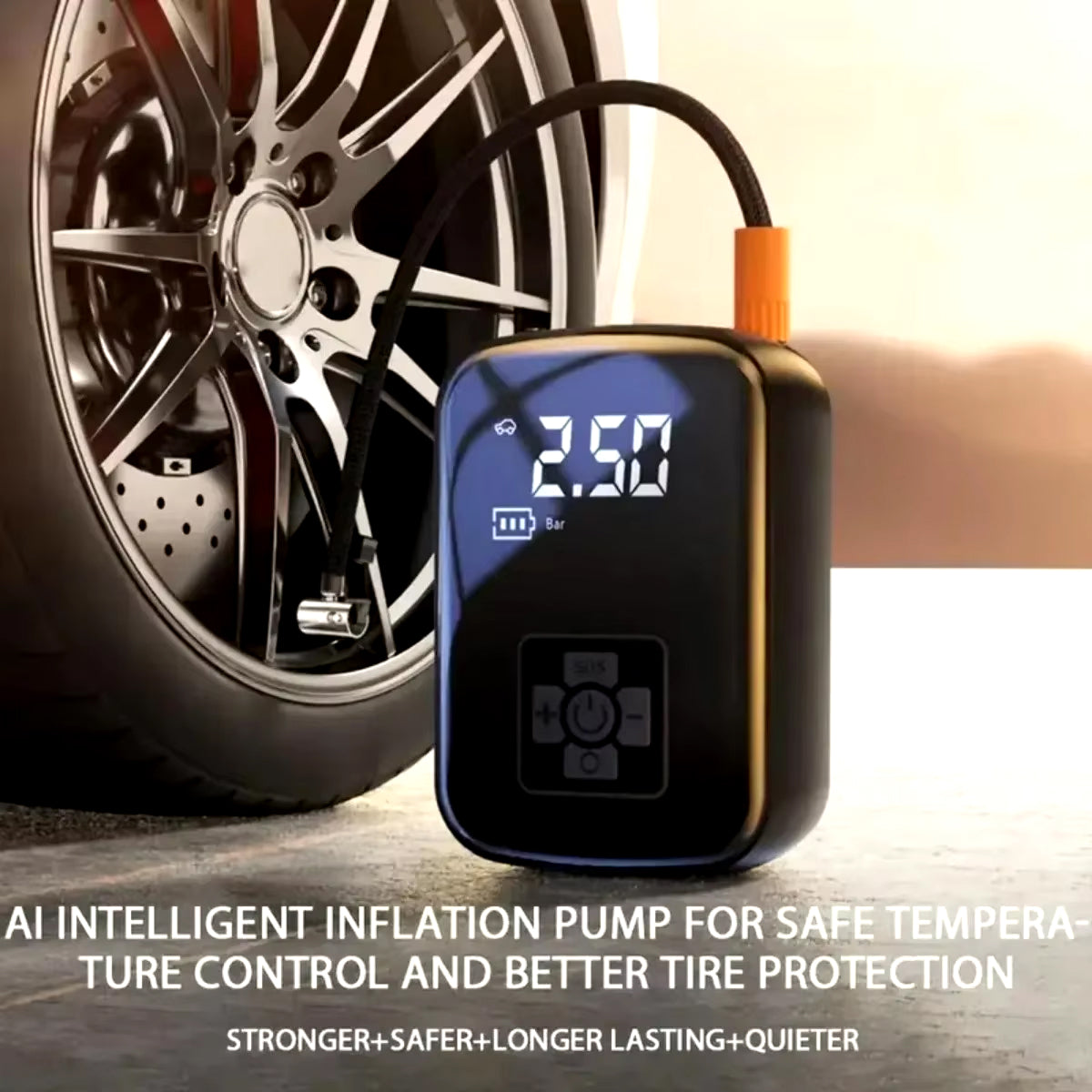 Portable Electric Tire Inflator – Dual-Pump Auto Air Compressor with Digital Display for Cars, Bikes & More