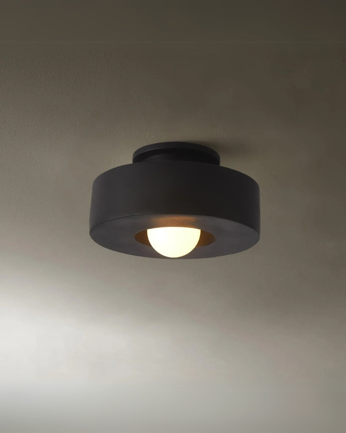 12-Inch Flush Mount LED Ceiling Light Fixture Resin Disc Contemporary Round Panel for Bedroom Hallway Living Room 3000K Warm Glow