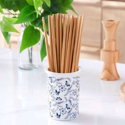Blythe Utensil Holder Crock - Ceramic, Floral Design