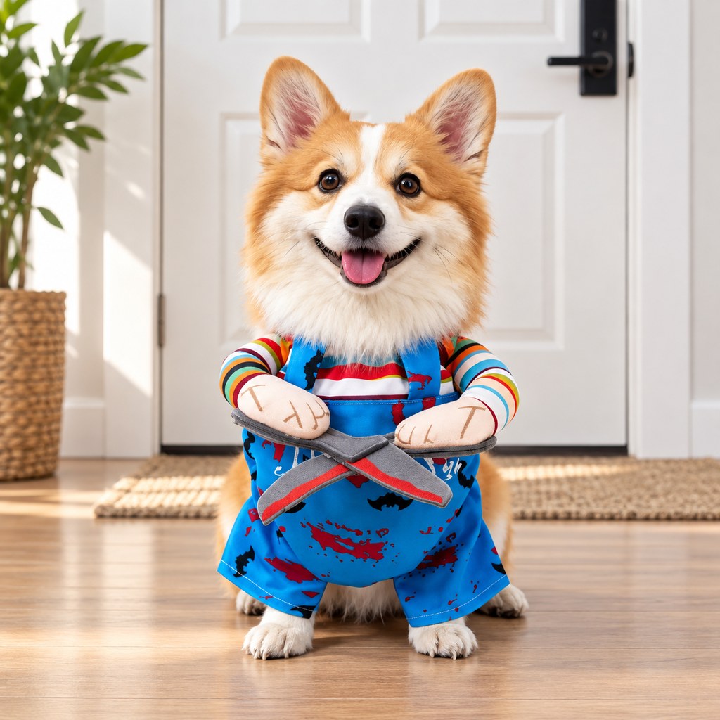 Ortekor Halloween Scissor Hands Dog Costume - Funny 3D Pet Outfit for Parties, Photos & Standout Halloween Looks