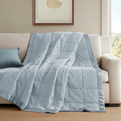 Colección Windom | Manta de plumón alternativo con tratamiento que absorbe la humedad | Cubrecama ligero y suave para todas las estaciones, ribete de satén