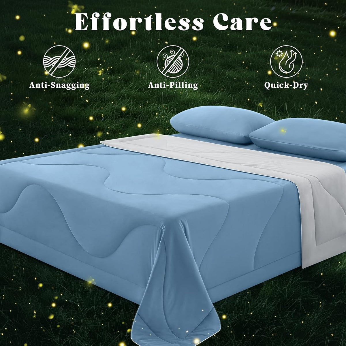 Cooling Comforter | Double-Sided Cooling Blanket for Hot Sleepers | Breathable Ice Fabric for Ultimate Comfort