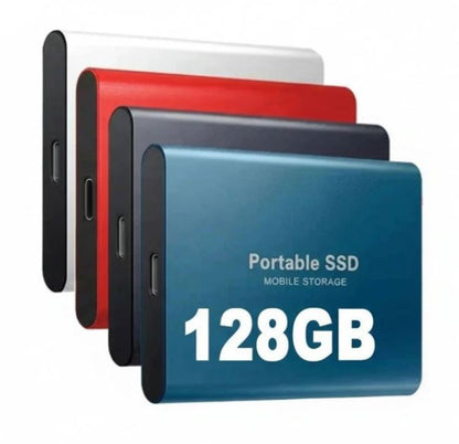 Portable Solid-State Drive 128GB USB-C High-Speed External Storage up to 1050 MB/s for Laptops Computers Backup Media Files Photo Video Tran