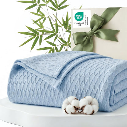 Confort acogedor | Manta de rayón de bambú refrescante para personas calurosas | Manta de verano ligera y transpirable para cama y sofá