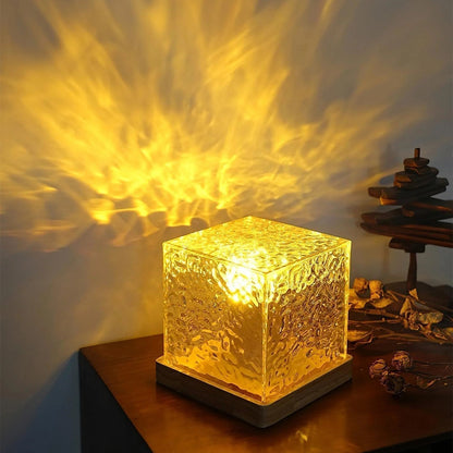 Acrylic Prism Cube Light 5 inch USB Powered Color Changing Remote Controlled Decorative Atmosphere Lamp for Bedroom Living Room Desk Nightst