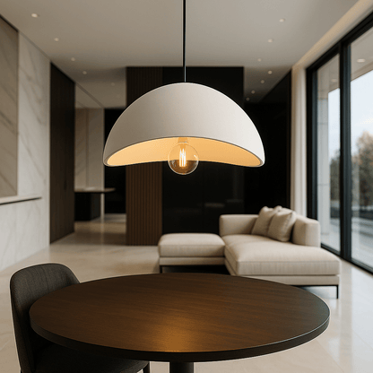 Lámpara de techo tipo domo con cable de altura ajustable, casquillo E27, luminaria regulable para isla de cocina o mesa de comedor