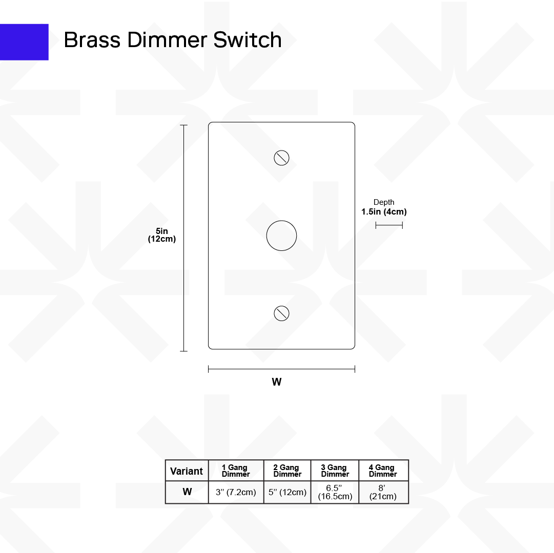 Rotary Light Dimmer Switch with Brass Knob for Stepless Brightness Adjustment in Living Room Bedroom Hallway Contemporary Wall-Mounted Panel