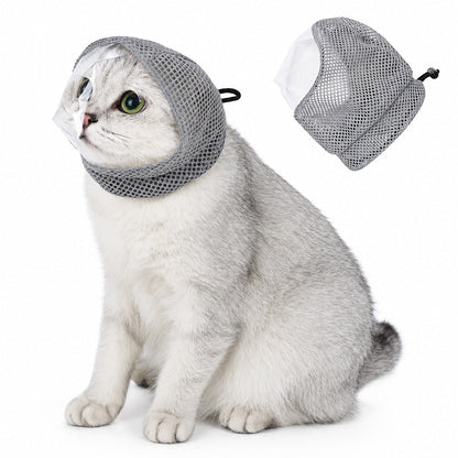 Ortekor Breathable Cat Grooming Muzzle for Bathing & Nail Trimming - Helps Reduce Bites During Cat Care