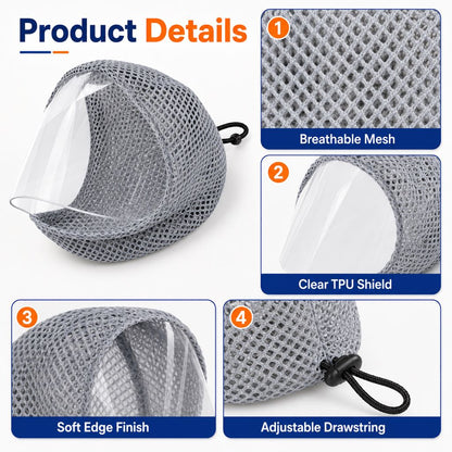 Ortekor Breathable Cat Grooming Muzzle for Bathing & Nail Trimming - Helps Reduce Bites During Cat Care