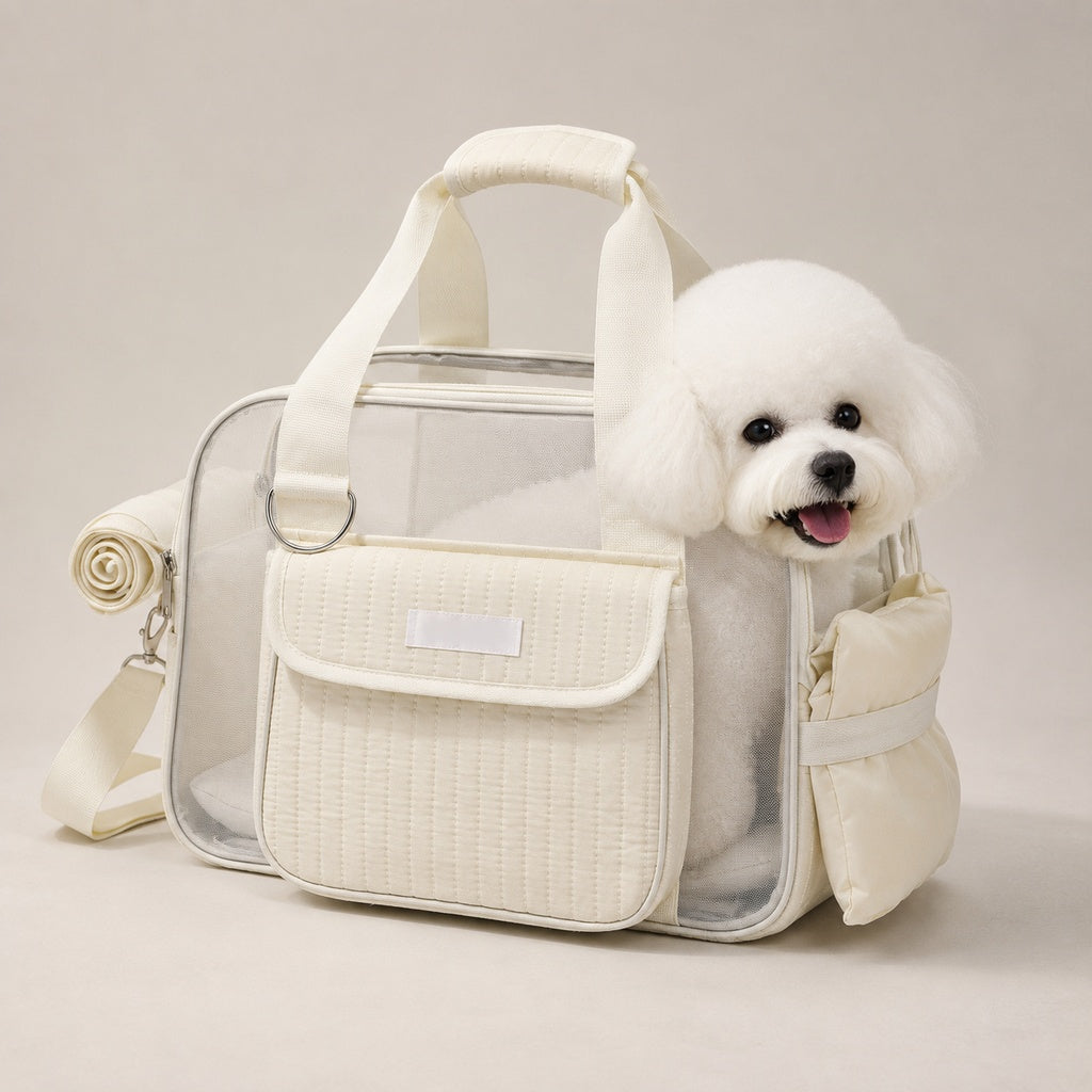 Ortekor Breathable Mesh Pet Carrier Tote for Cats & Small Dogs - Comfortable Travel Bag for Cafes, Vet Visits & Daily Outings