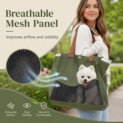 Ortekor Pet Carrier Tote Bag for Cats & Small Dogs - Breathable Shoulder Bag for Walks, Vet Visits & Errands