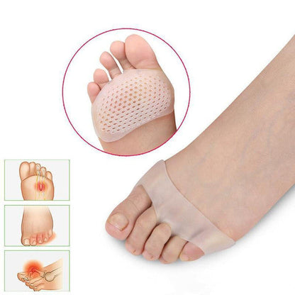 Gel Forefoot Cushions with Ventilation Holes – Relief for Ball of Foot Pain, Neuroma & Metatarsalgia – Washable Inserts for Shoes & Socks