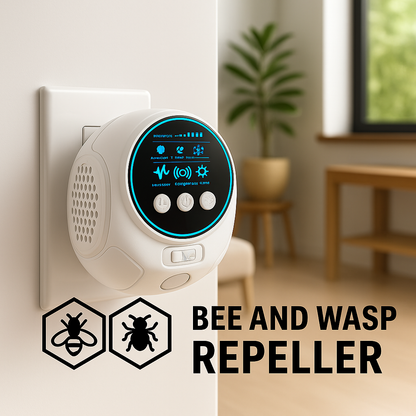 360-Degree Ultrasonic Insect Repeller for Patios, Decks & Outdoor Spaces – Chemical-Free Flying Bug Control for Yards & Porches