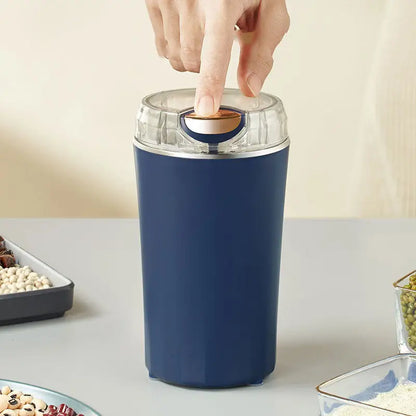 Electric Coffee & Spice Mill 30000 RPM Stainless Steel Blade 2.8 oz Capacity One-Touch Grinder for Beans Herbs Nuts Kitchen Appliance