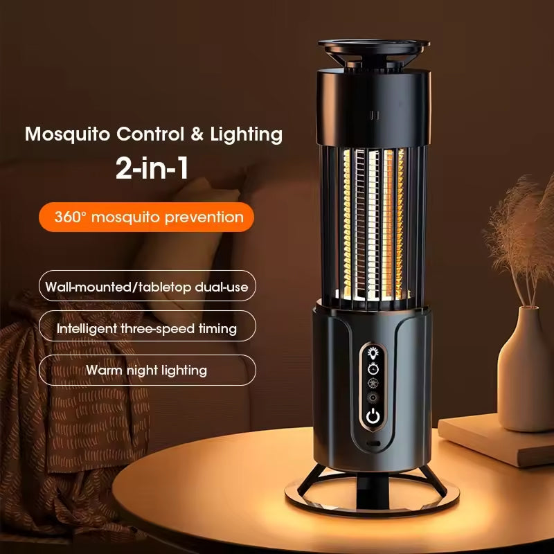 Indoor Electronic Mosquito Zapper Trap with UV Light and Night Light Function for Bedrooms and Living Spaces