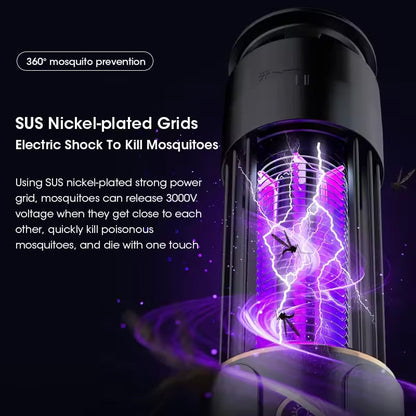 Indoor UV Electric Mosquito Zapper Trap with Night Light for Bedroom & Living Room Coverage