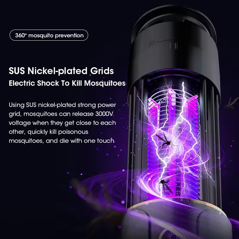 Indoor Electronic Mosquito Zapper Trap with UV Light and Night Light Function for Bedrooms and Living Spaces