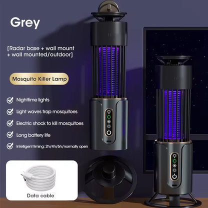 Indoor UV Electric Mosquito Zapper Trap with Night Light for Bedroom & Living Room Coverage
