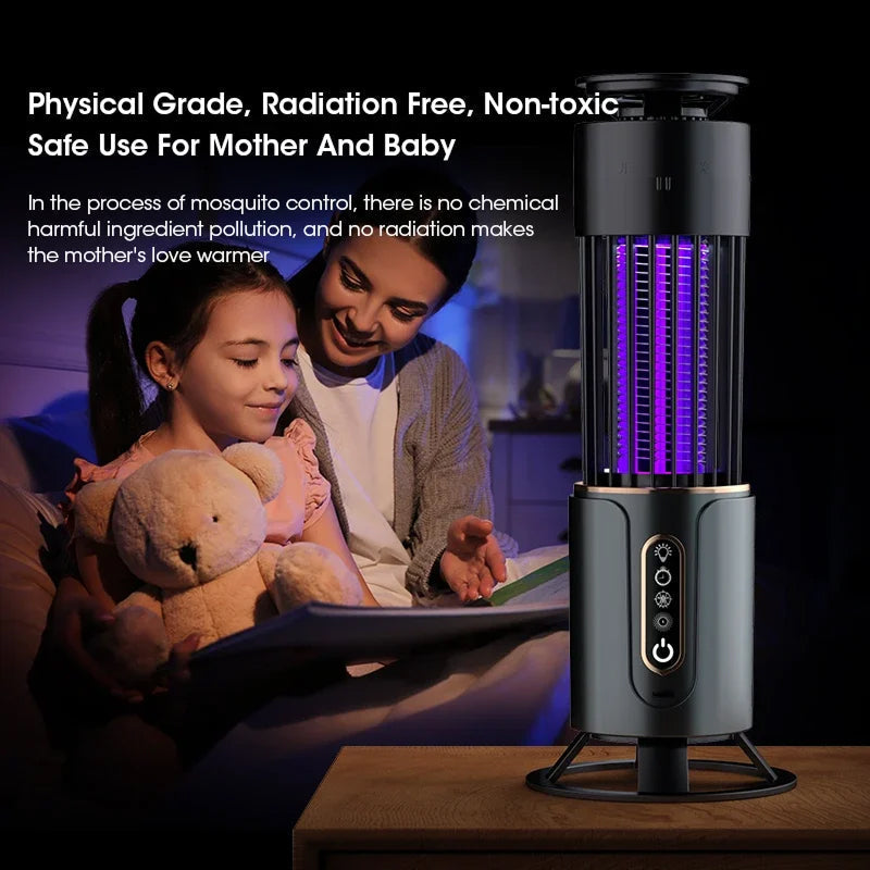 Indoor Electronic Mosquito Zapper Trap with UV Light and Night Light Function for Bedrooms and Living Spaces