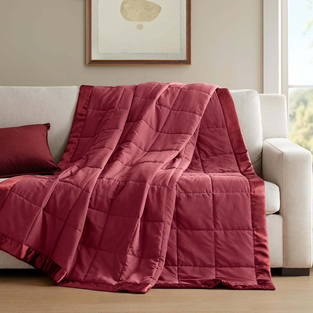 Colección Windom | Manta de plumón alternativo con tratamiento que absorbe la humedad | Cubrecama ligero y suave para todas las estaciones, ribete de satén
