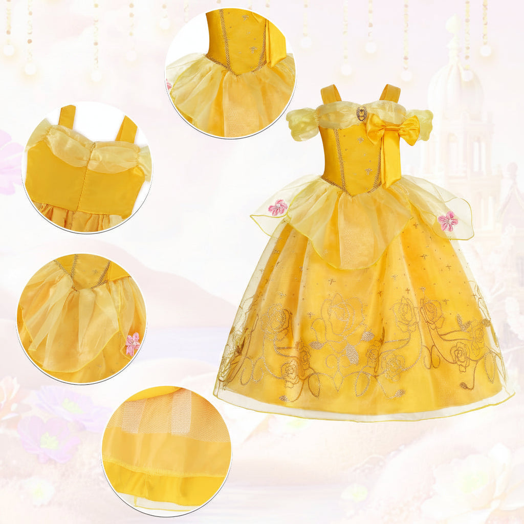 Set de disfraz de princesa encantadora para niñas con accesorios | Perfecto para celebraciones mágicas
