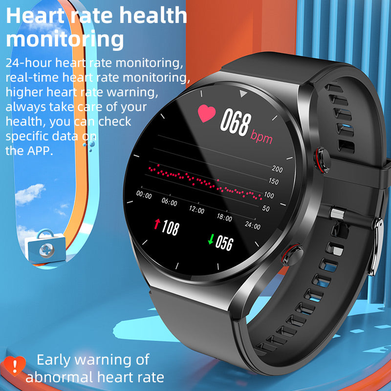 Health Monitoring Smartwatch with Glucose Tracker, Heart Rate, ECG, Blood Pressure & HRV Sensor for Daily Wellness & Fitness