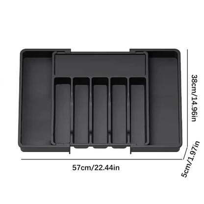Cutlery Drawer Organizer Extendable Food-Safe Non-Slip