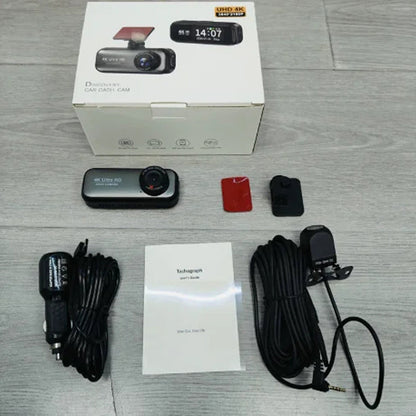 4K Dual-Lens Car Camera with WiFi Monitoring & GPS Tracking for Front & Rear Recording
