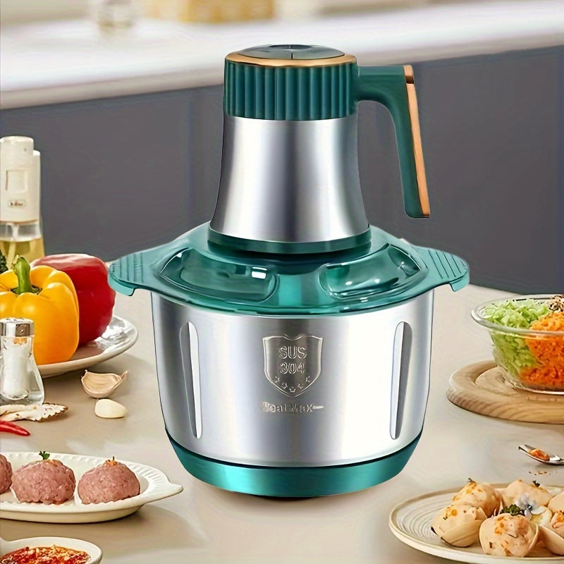 Electric Multi-Function Chopper 5 Liter Stainless Steel Bowl 6-Blade System for Meat Vegetables Herbs Onions Garlic Home Kitchen Appliance 5