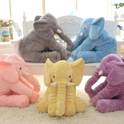 Stuffed Elephant Cuddle Buddy 15.7 Inch Nursery Pillow Kids Bedroom Decor Squishy Animal Companion for Toddlers Babies Crib Nap Time Soft Hu