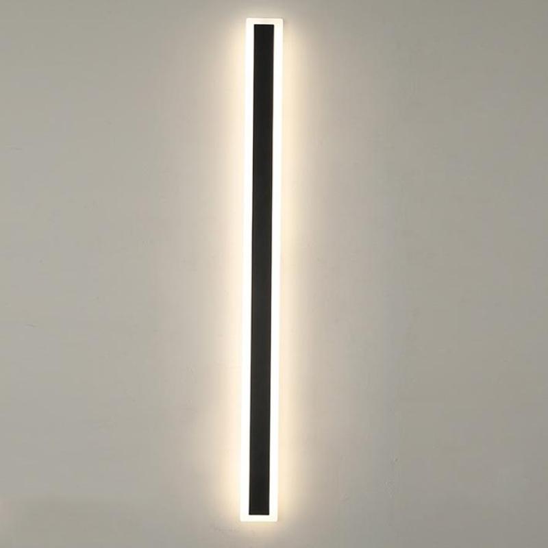 Waterproof Linear LED Outdoor Wall Light Modern Metal Weatherproof Sconce for Garden Patio Entryway Hallway Exterior Porch Walkway IP65
