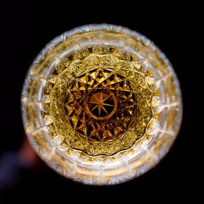 Hand-Cut Crystal Whisky Tumbler with Diamond Facets in Presentation Box for Bourbon, Scotch & Cocktails