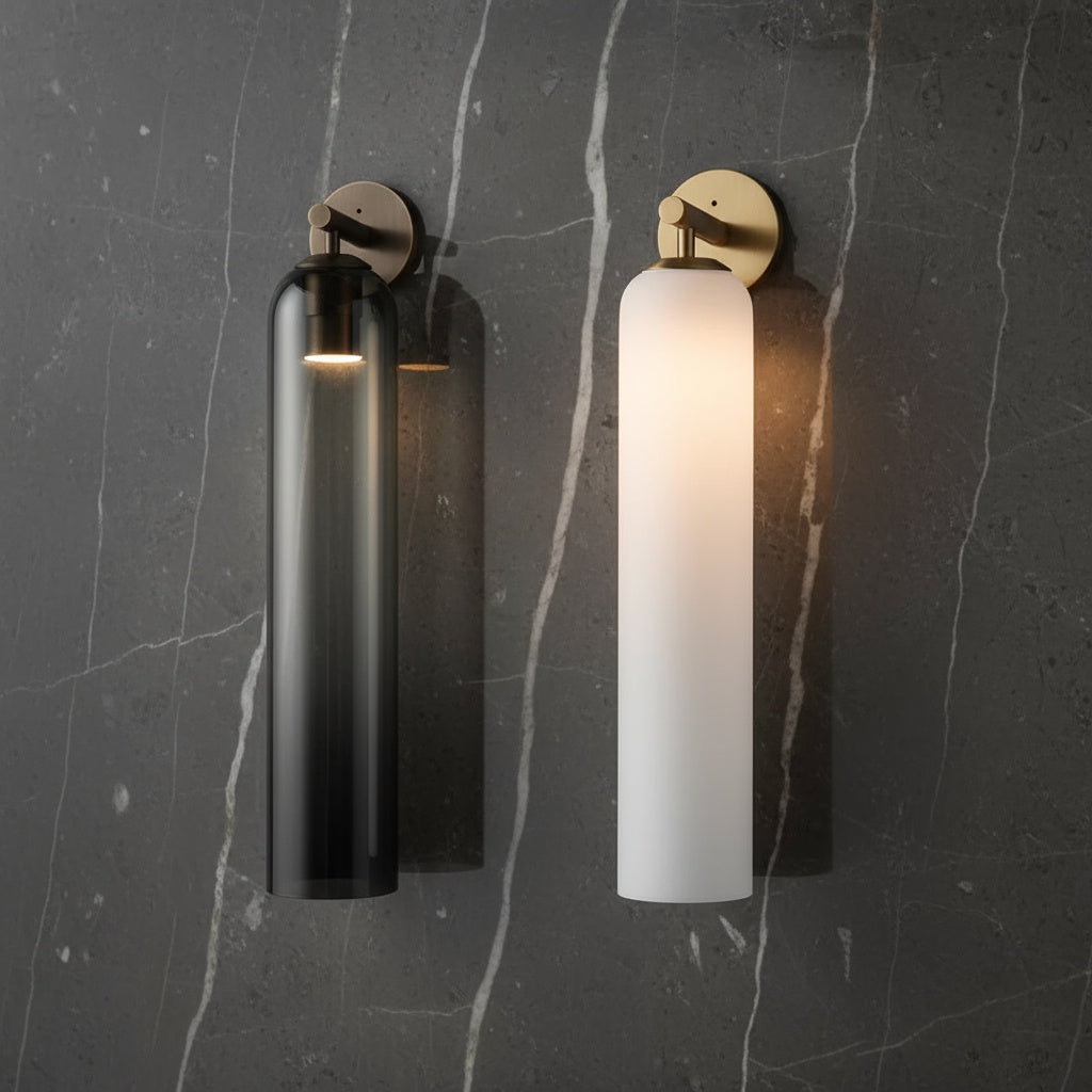 Contemporary Glass Globe Wall Sconce with LED Bulb for Bedroom Dining Room Bathroom Foyer Kitchen Study