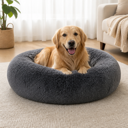 Ortekor Calming Plush Polyester Donut Bed
