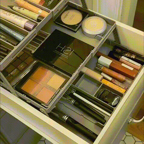 Smart Organizer | 3-Tier Drawer Organizer with Adjustable Dividers | Versatile Storage Solution for Kitchen and Office