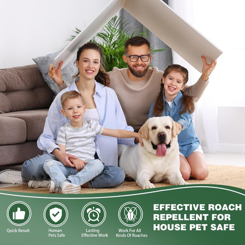 Roach Trap Station Discs for Kitchen & Bathroom – Safe Around Kids & Pets – Colony Elimination Bait – 12/24/36 Count